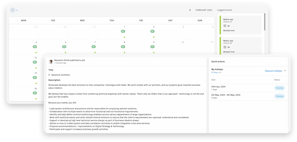 Exemplos das funcionalidades para consultores do Fullsight